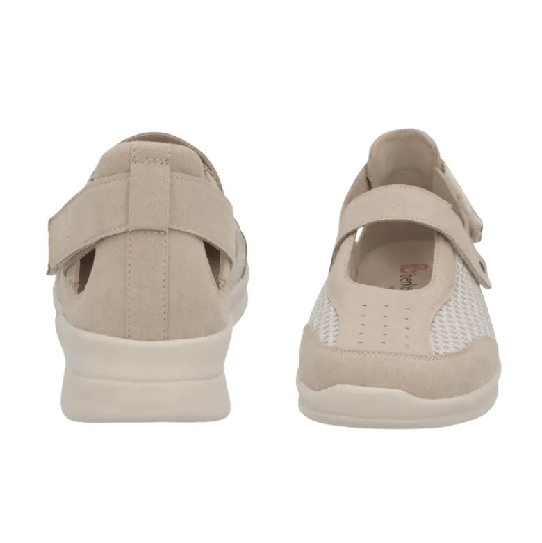 Berkemann ballerina med velcro - Beige