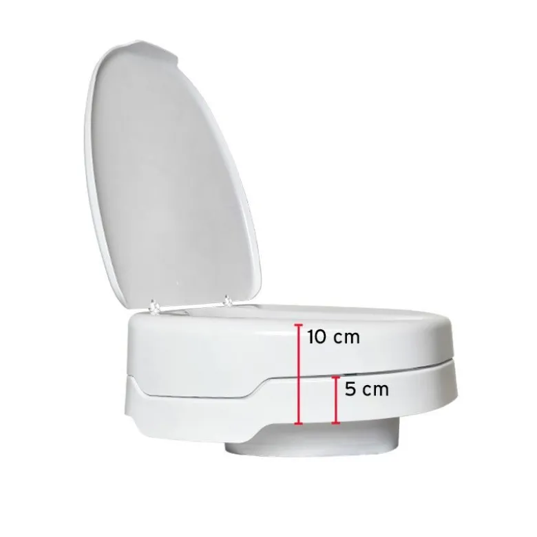 Ezy-Fit toiletforhøjer med låg, 5-10 cm