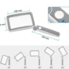 Foldbar læselup med LED-lys - 4x forstørrelse