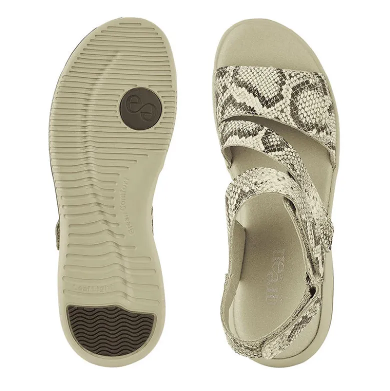 Green Comfort damesandal - Snake