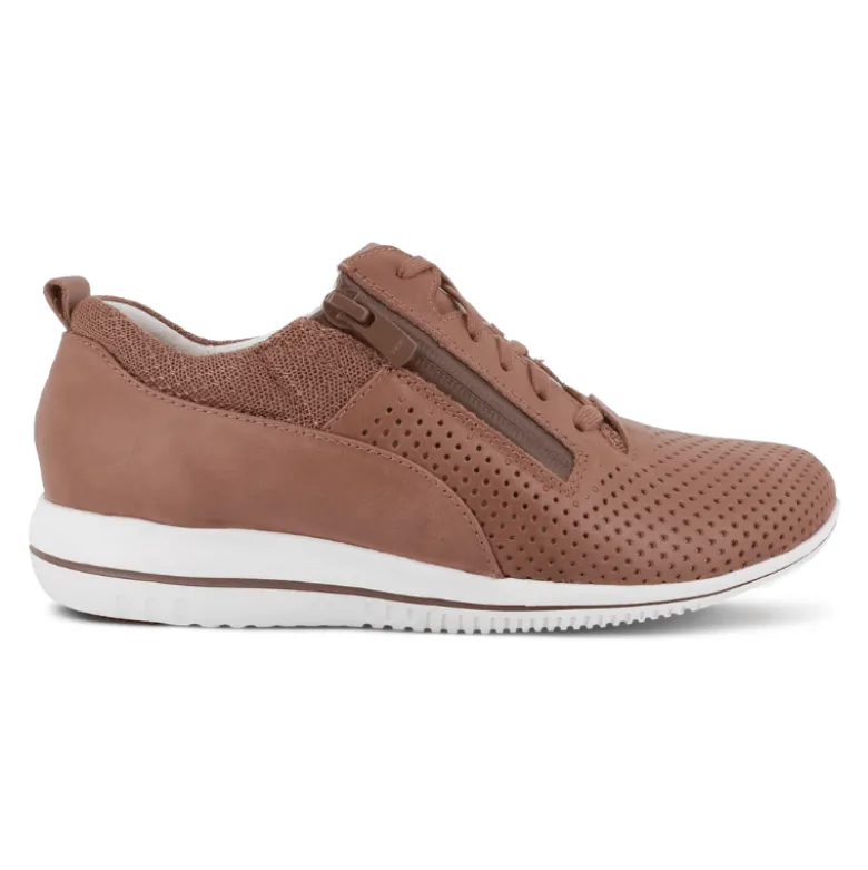 Green Comfort damesneaker - Cognac