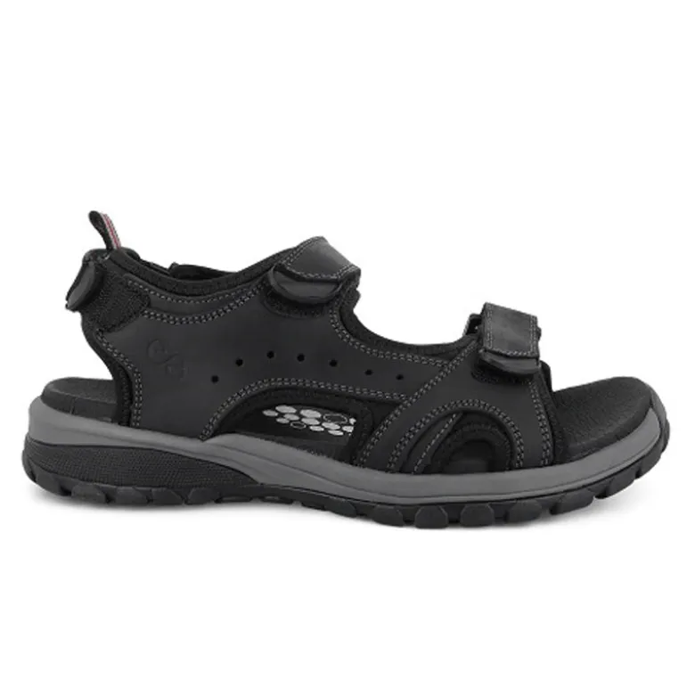 Green Comfort herresandal i nubuck - Sort