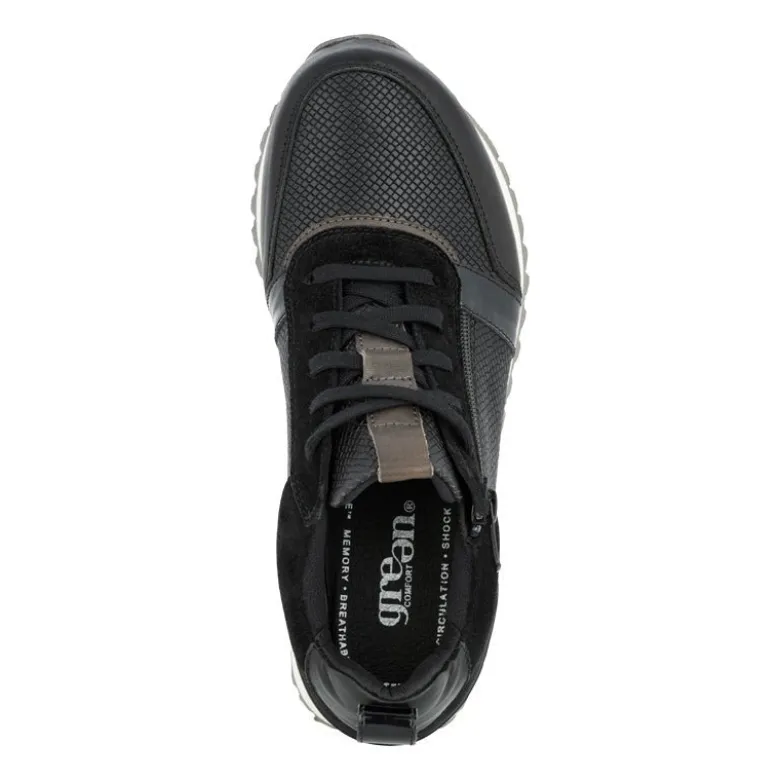Green Comfort retro herresneaker - Sort