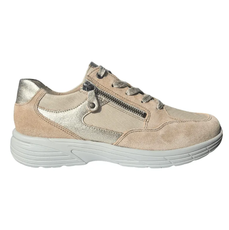 Hartjes sporty damesneaker - Beige