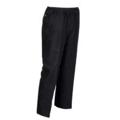 Jeans med elastik i taljen - Koksgrå/sort
