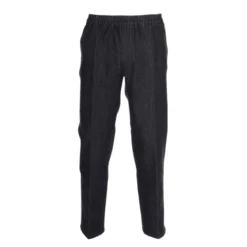 Jeans med elastik i taljen - Koksgrå/sort