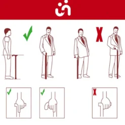 Justerbar stok - Ergonomisk håndtag, Venstre