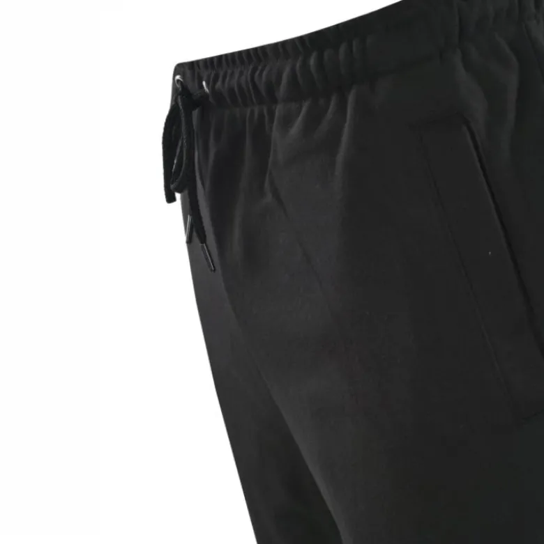 Knælange shorts med elastik - Sort