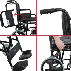 Komfortabel og foldbar transportkørestol
