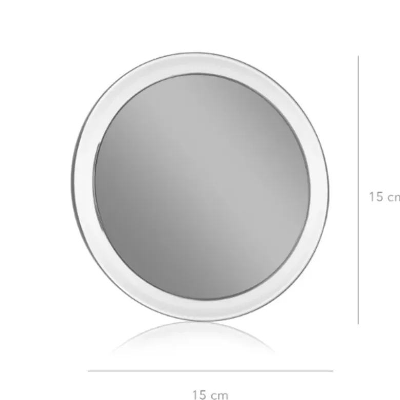 Makeupspejl med sugekopper - 15x forstørrelse