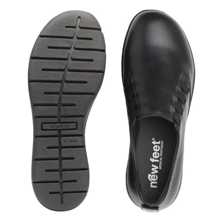 New Feet dameloafer - Sort