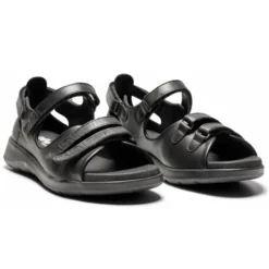 New Feet damesandal i skind - Sort