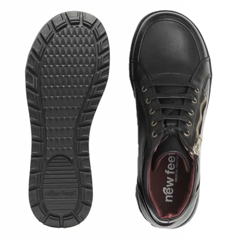 New Feet lav damestøvle - Sort