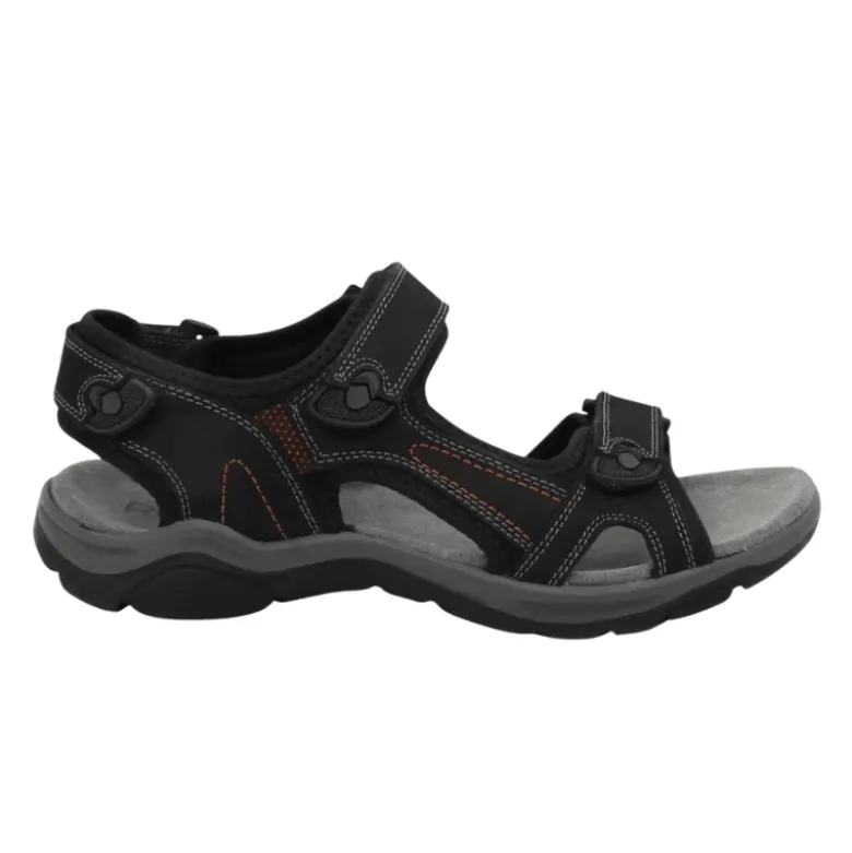 Rohde fleksibel herresandal - Sort