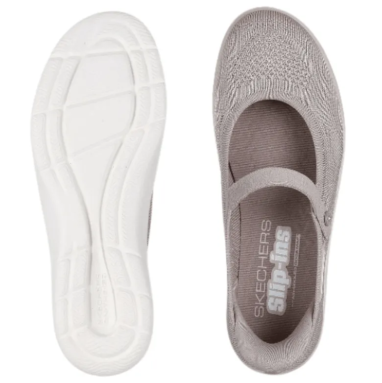 Skechers slip-in ballerina - Natur