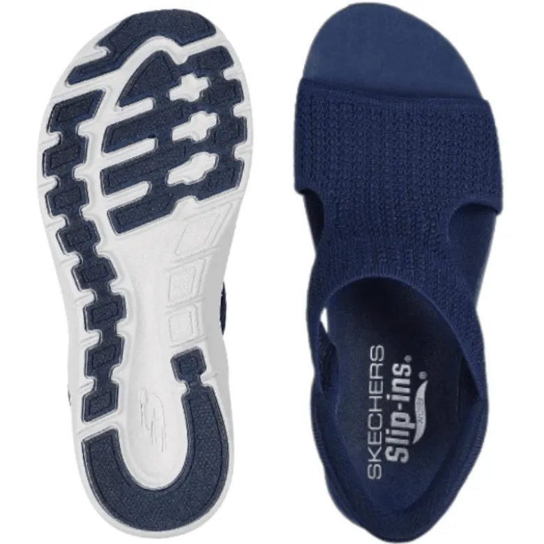 Skechers slip-in damesandal - Mørkeblå