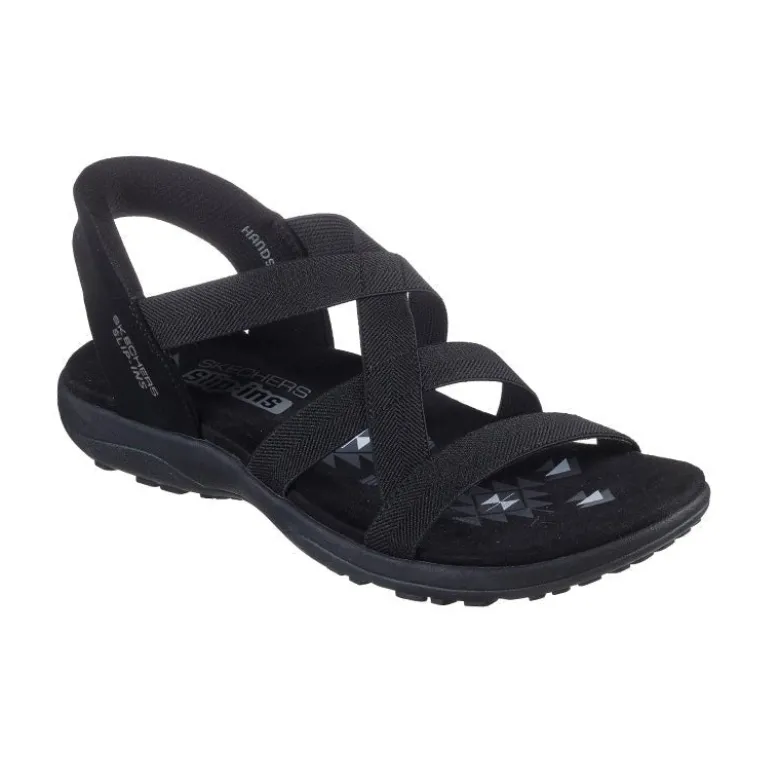 Skechers slip-in damesandal - Sort