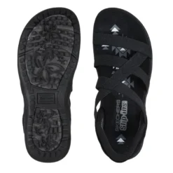 Skechers slip-in damesandal - Sort