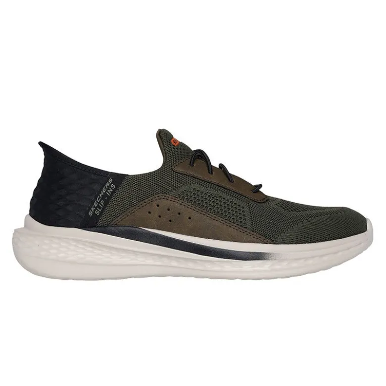 Skechers slip-in herresneaker - Oliven