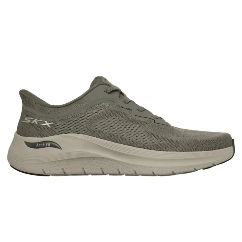 Skechers slip-in herresneaker - Oliven