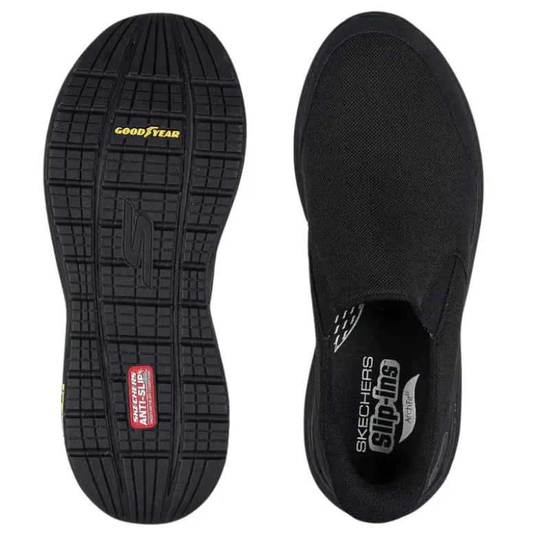 Skechers stabil slip-in herresko - Sort