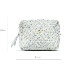 Stor toilettaske i quilt - Blomstret
