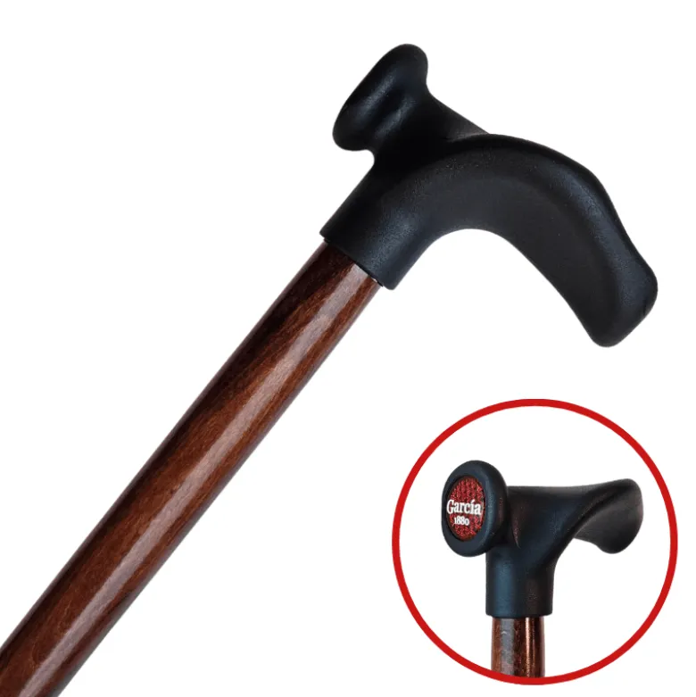 Træstok med ergonomisk håndtag