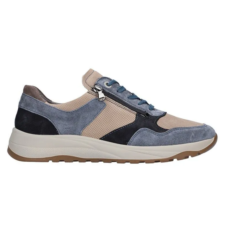 Waldläufer herresneaker - Beige/Blå