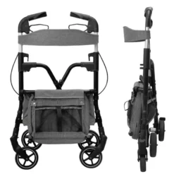 W4 rollator / indkøbsvogn - Blå