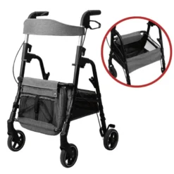 W4 rollator / indkøbsvogn - Blå