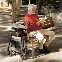 W4 rollator / indkøbsvogn - Bordeaux